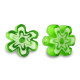 Millefiori beads flower 5-6x3mm - Spring green